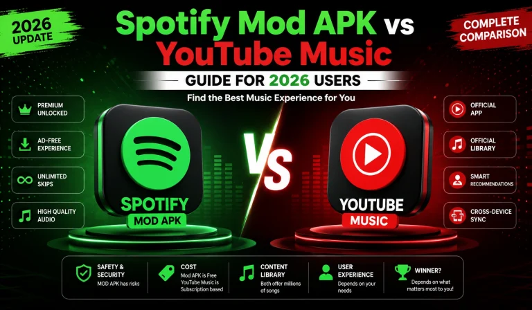 Spotify Mod APK vs YouTube Music Guide for 2026 Users